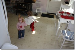 Jacqueline has control of the jug. Theodore has had enough and takes off.