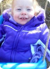 Jacqueline Sophia Beal on Grammy's swing December 2011
