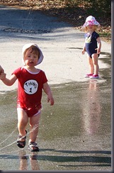 Theodore closes his eyes as he hits the streams of cool water.