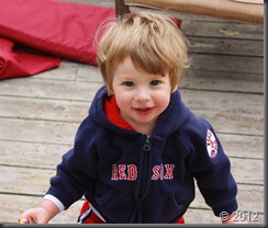 Theodore was much happier when I told him I might let him watch some of the opener today, before his nap. 