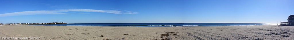Ahhh. Maybe the wind chill was at or below freezing, but this is how I like the beach.