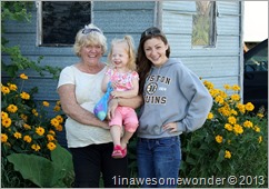 Always happy to see us, my Aunt Janette, and my two daughters, Jacqueline and Erin. 7-25-2012.
