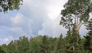 Clouds gather over the south end of First Connecticut Lake (photo by Steve Beal Sr.)