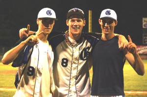 Ryan, Riley, and Stephen celebrate a State Title at Holman Stadium. (photo by 1inawesomewonder, 2010)