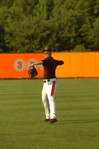 Riley Palmer loosens up his arm with the IronBirds. (photo courtesy of Riley Palmer and the IronBirds)
