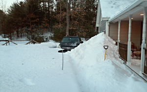 There's the landing spot. The pile was a little bit taller before I jumped into it...twice. (photo by 1inawesomewonder)