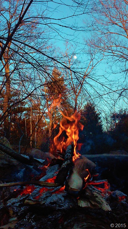 One of my favorite pictures from my phone. The flames are reaching for the moon.