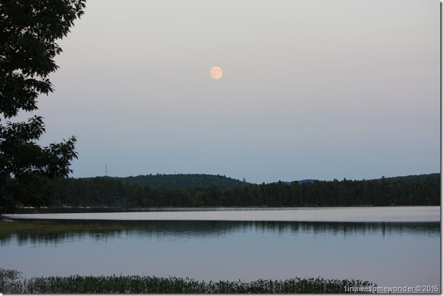 Moon over the lake