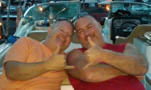 The captain and I after our return to the marina