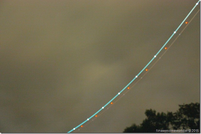 027 A plane crosses my exposure as lightning brightens the background sky (15 sec)