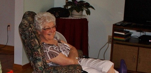Marjorie with family, July 2014