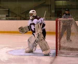 Colin Holt appears ready for anything in net. He was. (c) 1inawesomewonder. (Photo by Charron)