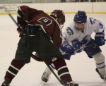 Tyler Riendeau takes a faceoff in quarter-final action. (c) 1inawesomewonder. (Photo by Charron)