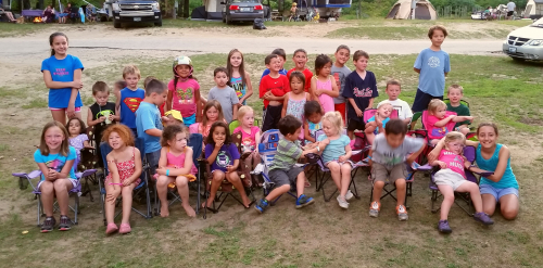 Yes, we had a lot of twins in camp. This was an attempt to get all the twins into a group photo. (C) 1inawesomewonder.