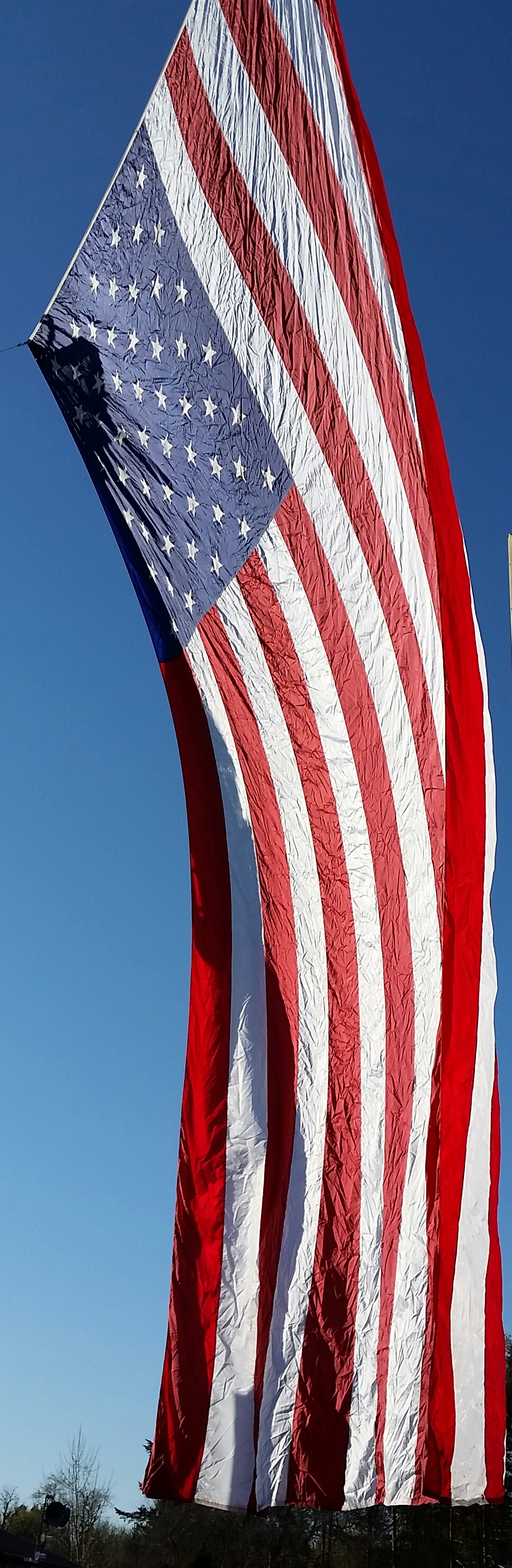 American flag pre-race at Cheshire Half Marathon 2016. (C) 1inawesomewonder