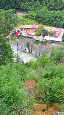 Looking down at Hell's Gate from the Hell's Gate Airtram.