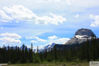 Yoho National Park, looking back past Takakkaw Falls, toward the south.