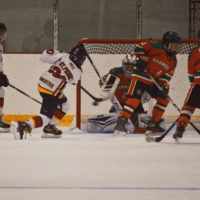 Point blank shot on goal