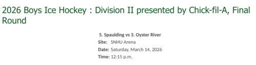 Hockey Finals Are Set